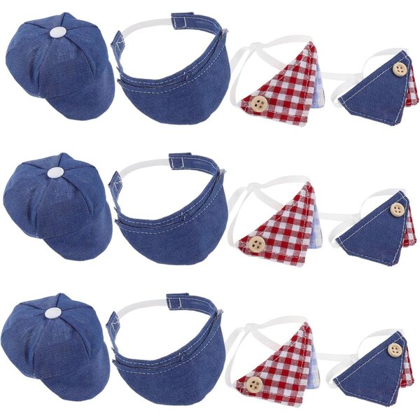 NUOBESTY Set 12 Pezzi Cappelli e Sciarpe Miniatura Accessori per Bambole
