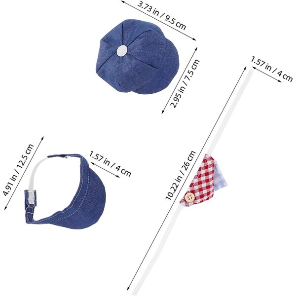 NUOBESTY Set 12 Pezzi Cappelli e Sciarpe Miniatura Accessori per Bambole