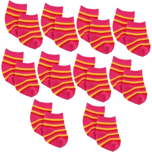 Set 10 paia Calzini in Cotone per Bambole 18 cm - Accessori Mini Action Figure