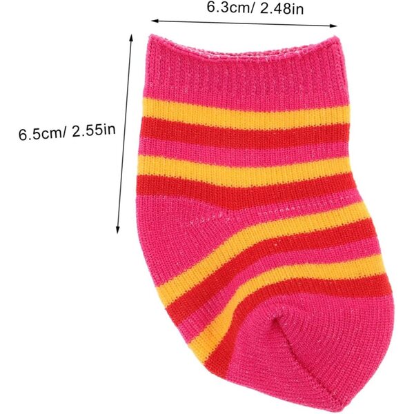 Set mit 10 Paar Baumwollsocken für 18-cm-Puppen – Zubehör für Mini-Actionfiguren