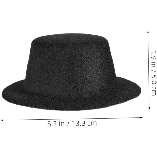 Mini Cappelli a Cilindro Neri 15 Pezzi per Decorazioni Natalizie e Fai da Te