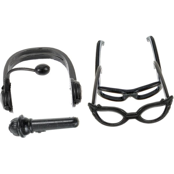 Gatuida Set Mini-Brille und Kopfhörer für Puppen – DIY-Mode- und Kreativitätszubehör