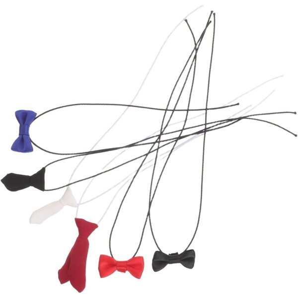 ORFOFE 6 Pezzi Mini Cravatte e Fiocchi Colorati in Cotone per Bambole