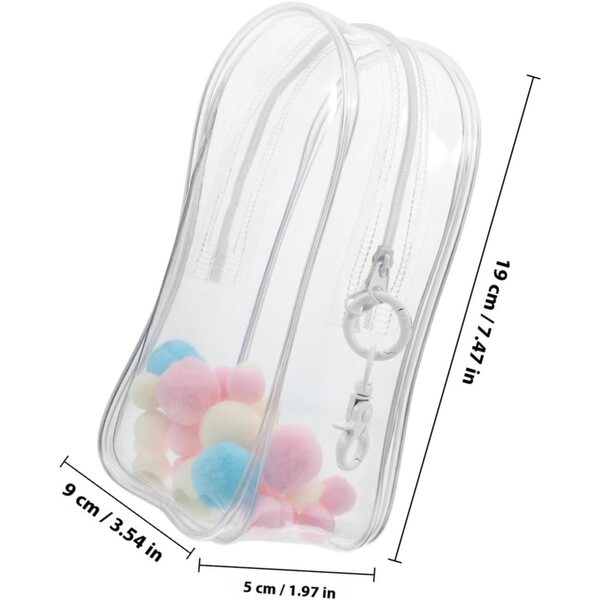 ORFOFE Borsa Trasparente Antipolvere con Portachiavi per Esposizione Figure Anime