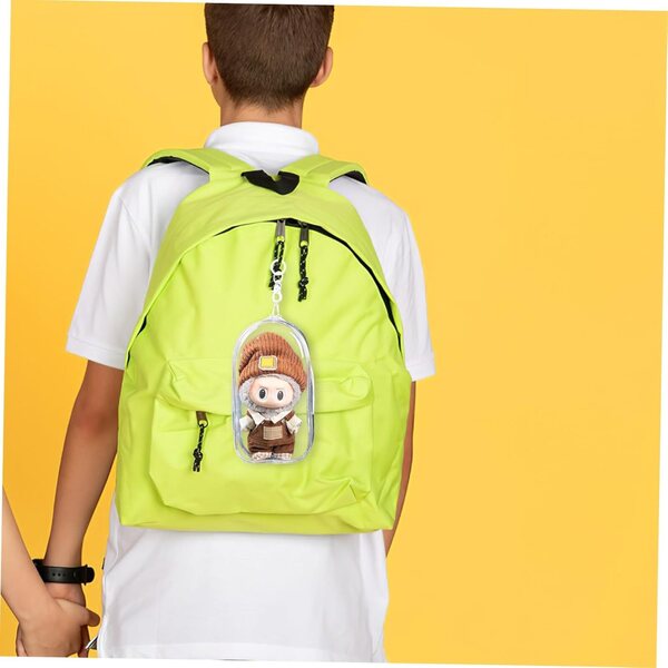 ORFOFE Borsa Trasparente Antipolvere con Portachiavi per Esposizione Figure Anime