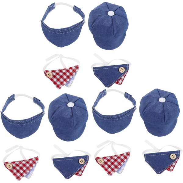 HEMOTON Set 12 Cappelli e Sciarpe Miniature per Bambole - Accessori Estate e Feste