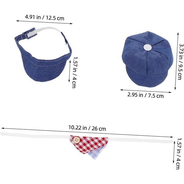 HEMOTON Set 12 Cappelli e Sciarpe Miniature per Bambole - Accessori Estate e Feste