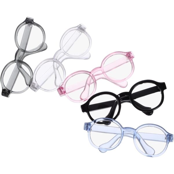 Gatuida Set 5 Occhiali Miniatura per Bambole, Accessori Colorati per Costumi e Decorazioni