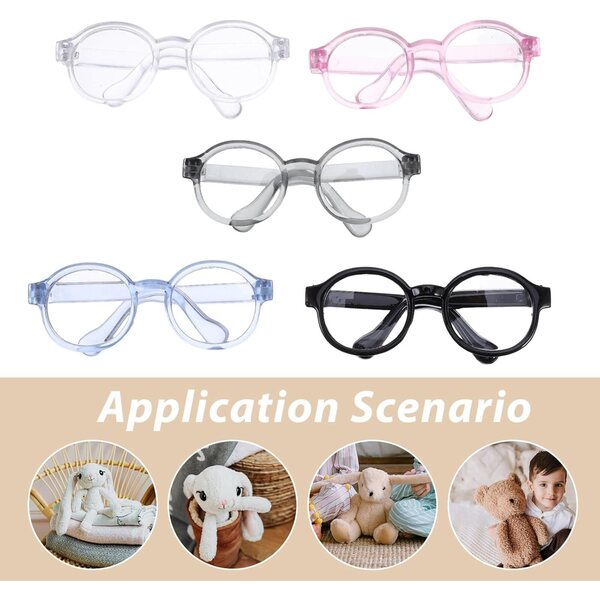Gatuida Set 5 Occhiali Miniatura per Bambole, Accessori Colorati per Costumi e Decorazioni