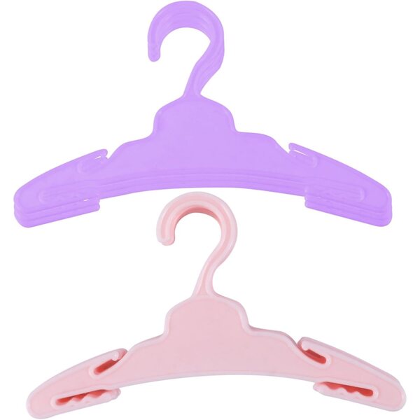 BESTonZON 16 Grucce in Plastica per Vestiti di Bambole Miniatura Colorate