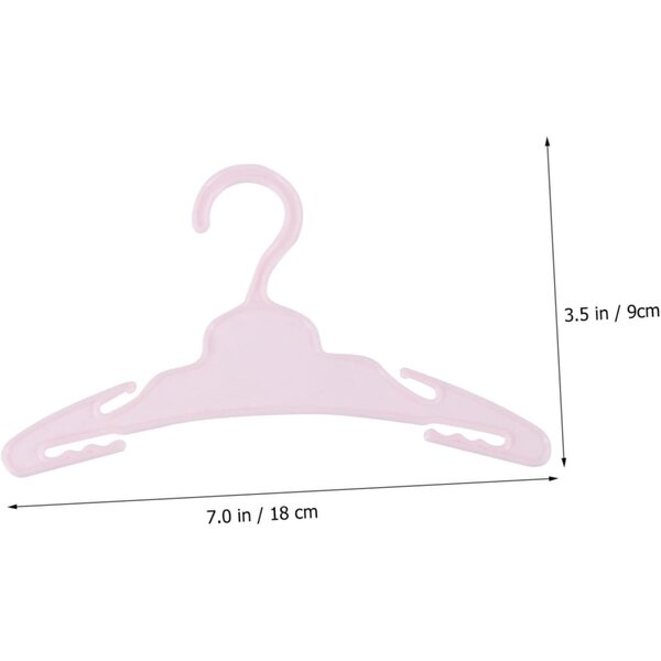 BESTonZON 16 Grucce in Plastica per Vestiti di Bambole Miniatura Colorate