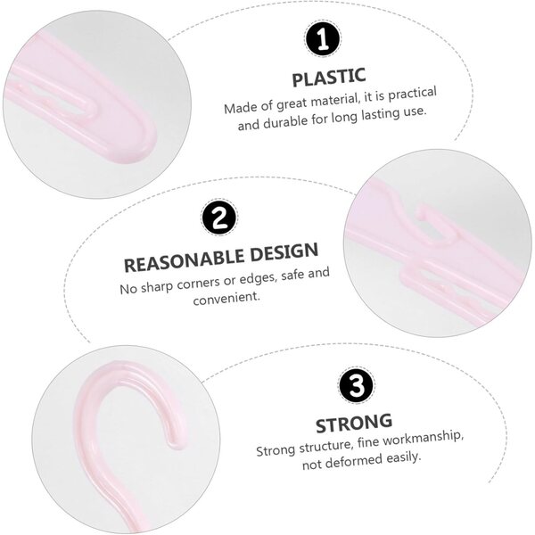 BESTonZON 16 Grucce in Plastica per Vestiti di Bambole Miniatura Colorate