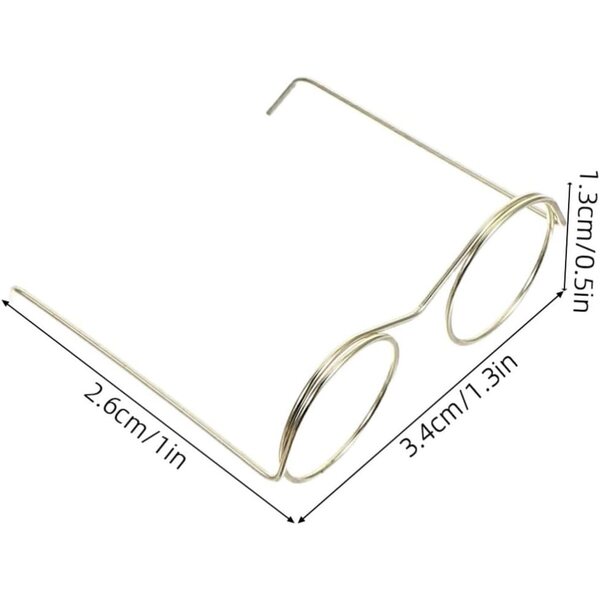 20 Mini Occhiali in Metallo per Bambole Vintage Accessori Creativi DIY