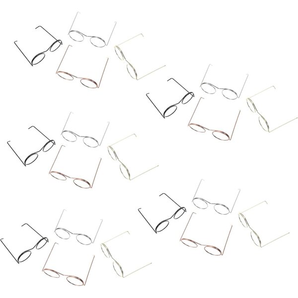 20 Mini-Metallgläser für Puppen, metallische Farben, DIY-Dekorationszubehör