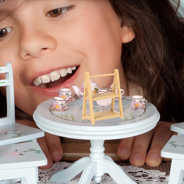 BESPORTBLE Miniatur-Holzregal für Puppenhaus, realistisches und widerstandsfähiges Zubehör