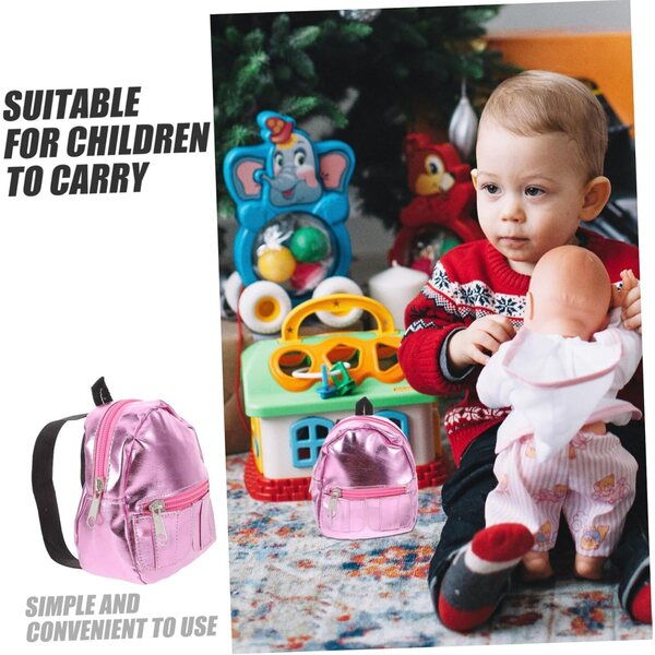 GALPADA Mini-Rucksack in Rosa für Puppen – dekorativ und funktional für Heim-Miniaturen