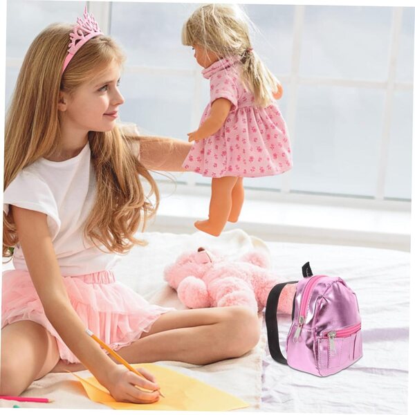 GALPADA Mini-Rucksack in Rosa für Puppen – dekorativ und funktional für Heim-Miniaturen