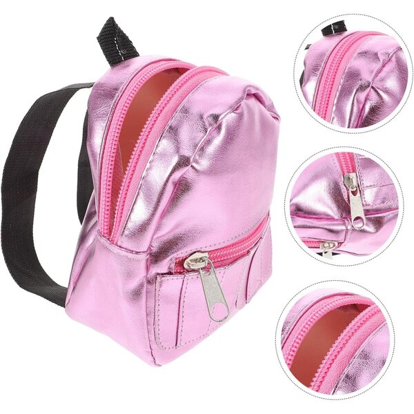GALPADA Mini-Rucksack in Rosa für Puppen – dekorativ und funktional für Heim-Miniaturen