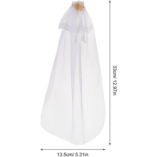 BESPORTBLE Veli da Sposa in Garza per Bambole, Accessori Capelli Decorativi 2 pezzi