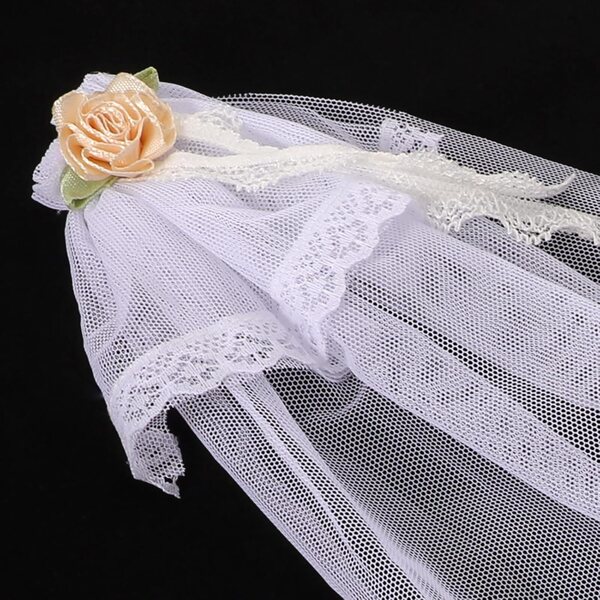 BESPORTBLE Veli da Sposa in Garza per Bambole, Accessori Capelli Decorativi 2 pezzi