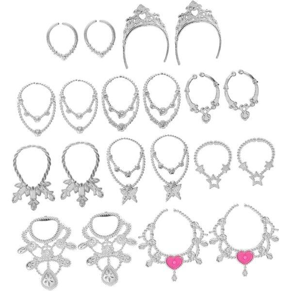 Set 20 Collane Miniatura per Bambole Gioielli e Accessori Moda Colorati
