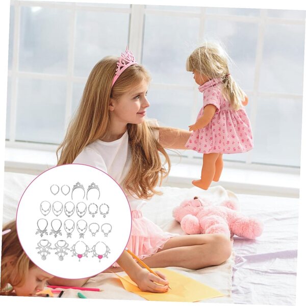 Set 20 Collane Miniatura per Bambole Gioielli e Accessori Moda Colorati