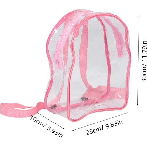 BESPORTBLE Transparente PVC-Tasche 25 x 30 x 10 cm, leichter Organizer für Spielzeug und Stofftiere