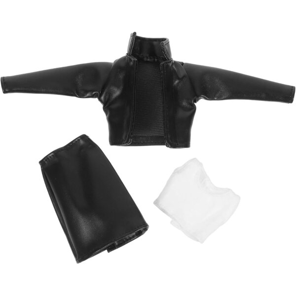 Abbigliamento per Bambole 30 cm in PU con Gonna, Giacca e Gilet Elegante