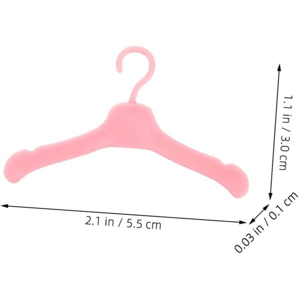 Grucce Rosa per Bambole in Plastica Set da 100 Mini Appendini per Vestiti