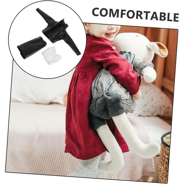 Completo Carriera per Bambole 30 cm con Giacca PU e Gonna in Pelle Elegante
