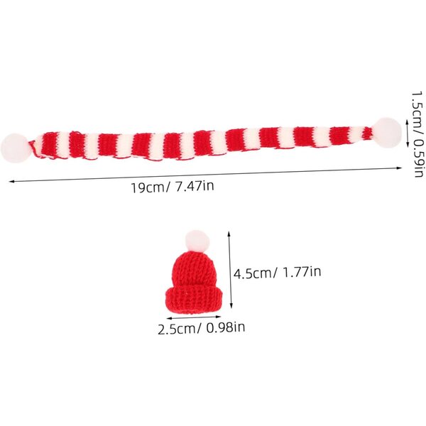 Set 40pz Mini Cappelli e Sciarpe Natalizie Lavorate a Maglia per Bambole BESPORTBLE
