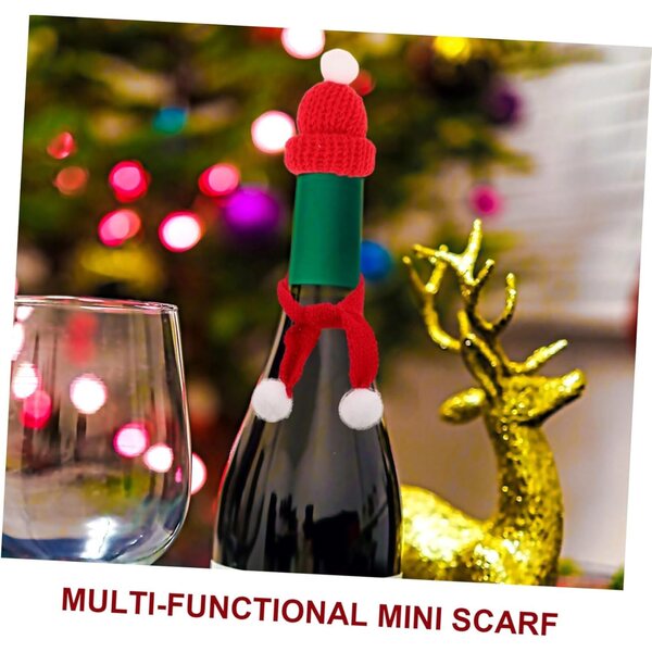 Set 40pz Mini Cappelli e Sciarpe Natalizie Lavorate a Maglia per Bambole BESPORTBLE