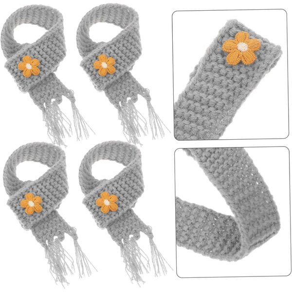 5 Mini Sciarpe in Lana Regolabili per Bambole, Accessori Decorativi Soffici e Morbidi