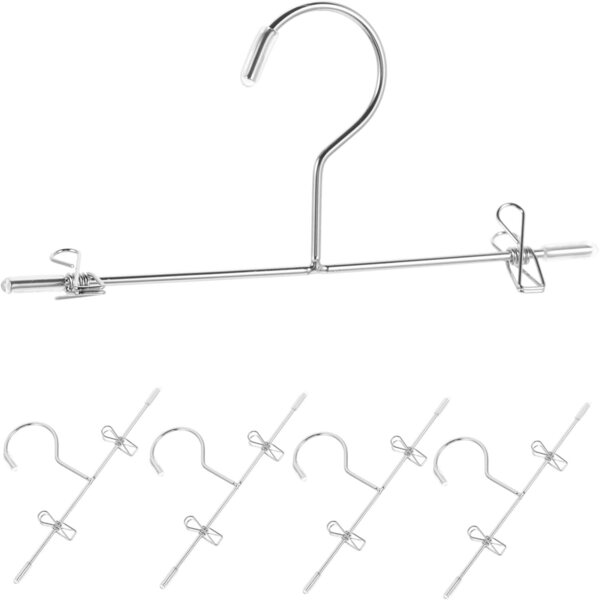 Mini Grucce in Metallo Argento per Bambole 12cm - Set 5 Pezzi per Armadio e Casa delle Bambole