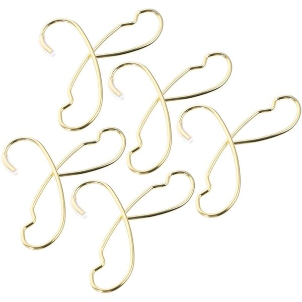 BESPORTBLE 5 Fermapantaloni in Ferro Oro per Bambole, Mini Grucce Resistenti e Decorativi