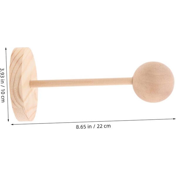 Eleganter Holzständer für Perücken und Puppenhüte 22x10x10 cm