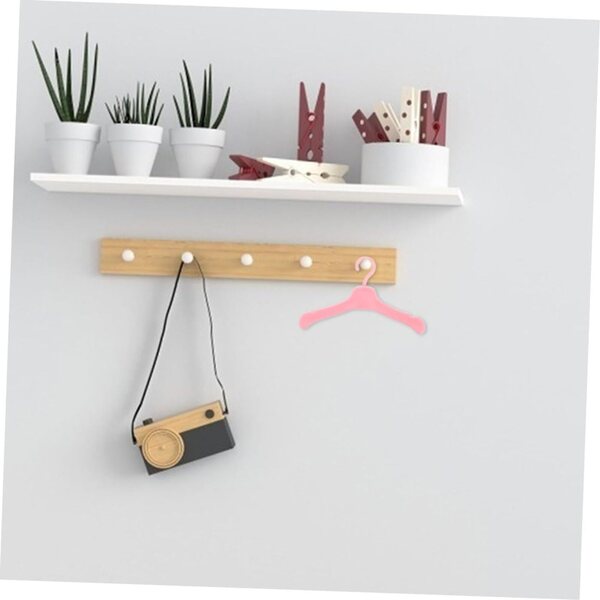 PLAFOPE 100 Mini Grucce Rosa in Plastica per Vestiti Bambole, Accessori Giocattolo