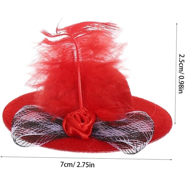 Set 5 Mini Cappelli per Bambole Leggeri e Decorativi per Feste e Giochi Creativi