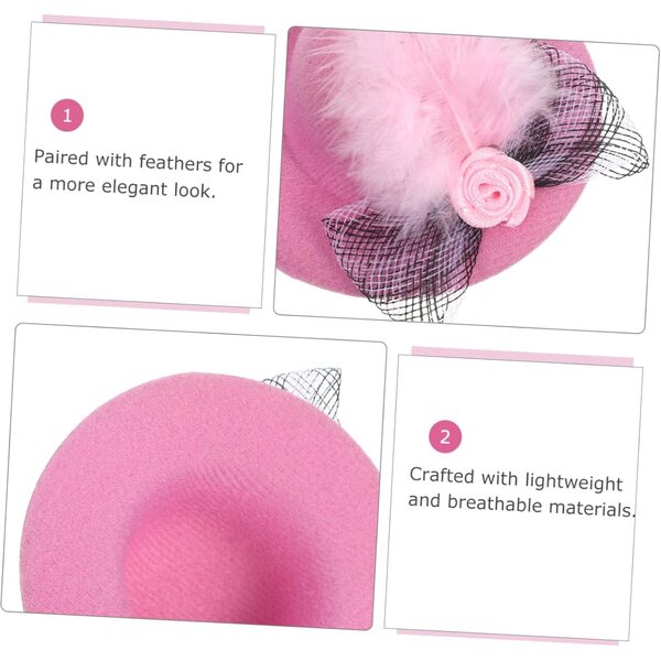 Set 5 Mini Cappelli per Bambole Leggeri e Decorativi per Feste e Giochi Creativi