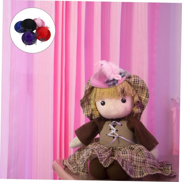 Set 5 Mini Cappelli per Bambole Leggeri e Decorativi per Feste e Giochi Creativi