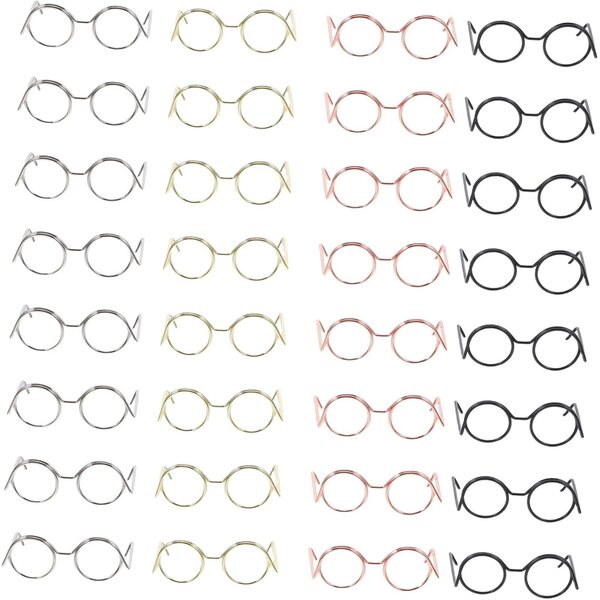 40 Occhiali Miniatura in Metallo per Bambole Accessori Decorativi Fai da Te