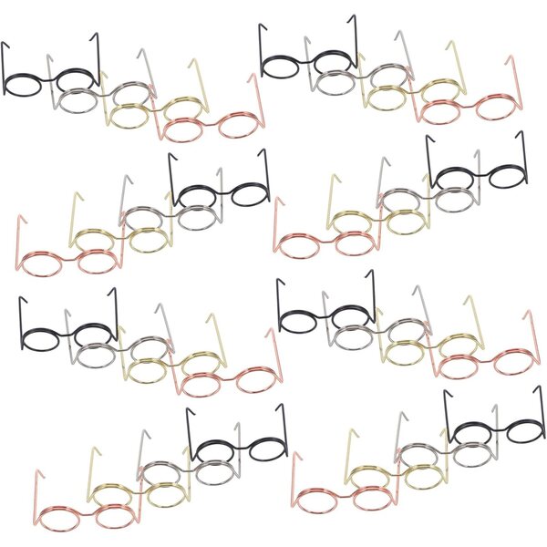 40 Occhiali Miniatura Metallo Colorati per Bambole - Accessori DIY Decorativi