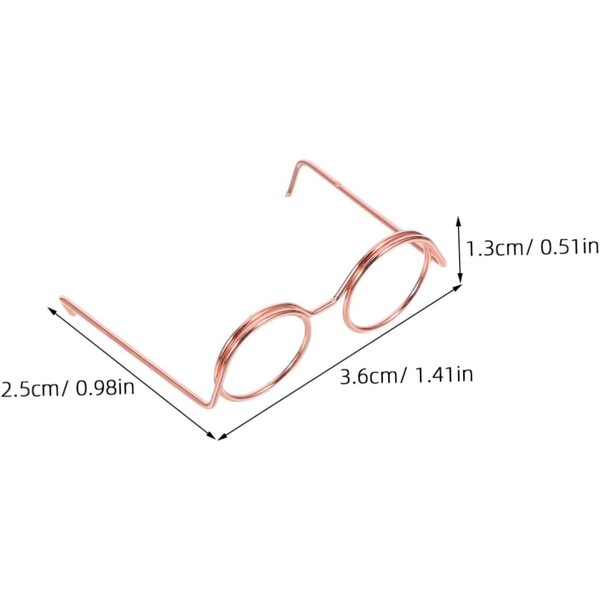 BESPORTBLE 40 Occhiali Miniatura per Bambole in Metallo Leggero Colorati Oro Argento Rosa Nero