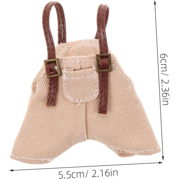 BESPORTBLE Vestito Bambola in Cotone con Pantaloni e Bretelle per Bambole Casual