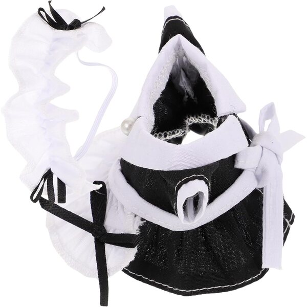Costume Mini Vestito Cameriera per Bambole in Cotone Morbido e Riutilizzabile