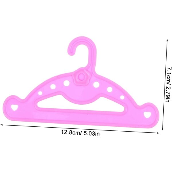 16 farbige Mini-Kleiderbügel aus Kunststoff für praktische und widerstandsfähige Organizer-Puppen