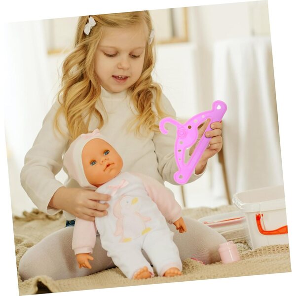 16 farbige Mini-Kleiderbügel aus Kunststoff für praktische und widerstandsfähige Organizer-Puppen