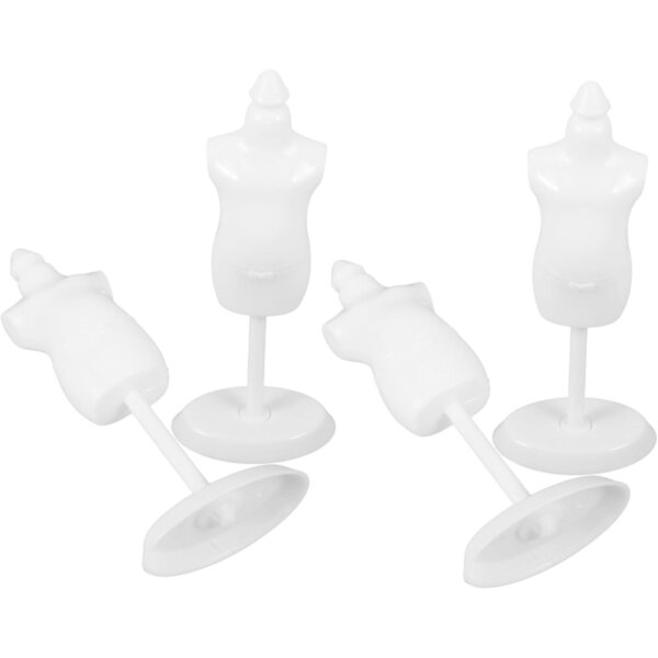 VICASKY 4 pezzi Manichini Porta Abiti per Bambole in Plastica 12x3x2 cm