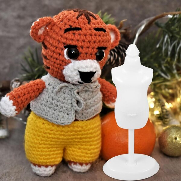 VICASKY 4 Stück Kunststoff-Kleiderhalter Schaufensterpuppen für Puppen 12x3x2 cm