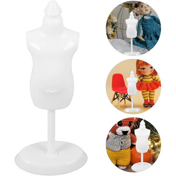 VICASKY 4 Stück Kunststoff-Kleiderhalter Schaufensterpuppen für Puppen 12x3x2 cm
